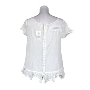 Unisex Agencies turQuoise - Short-sleeved blouse, size 36 - White (2)