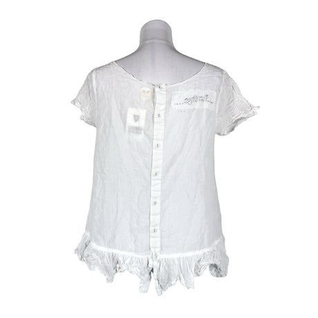 Unisex Agencies turQuoise - Short-sleeved blouse, size 36 - White (2)