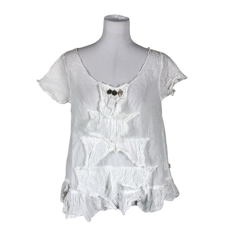 Unisex Agencies turQuoise - Short-sleeved blouse, size 36 - White ()