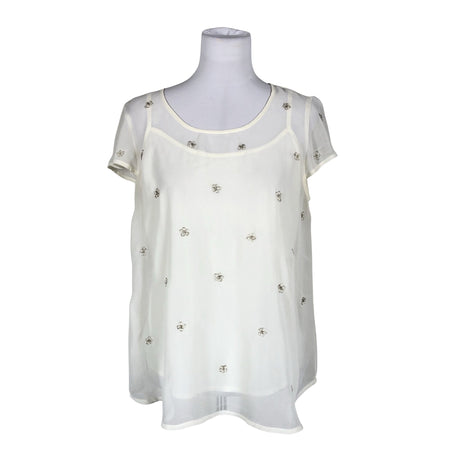Unisex Bondelid - Short-sleeved blouse, size 38 - Natural white ()
