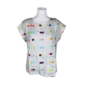 Unisex Marimekko - Short-sleeved blouse, size 38 - Gray (1)