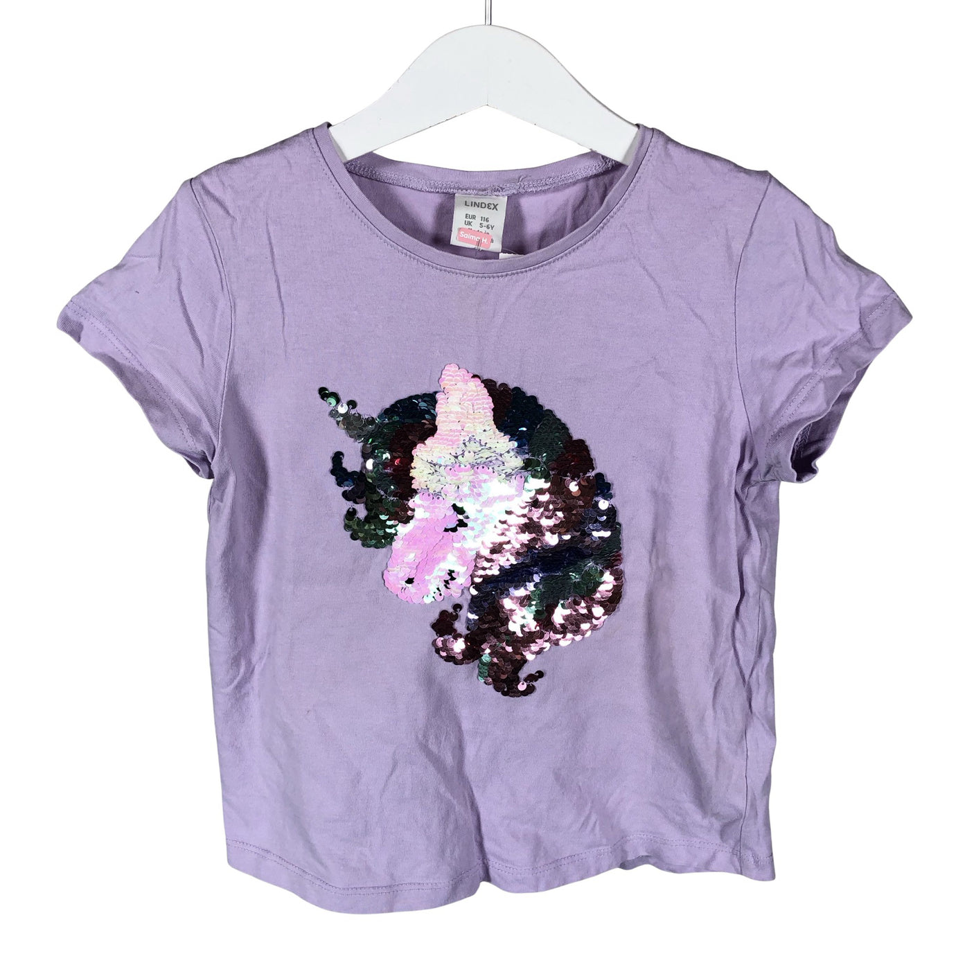 Unisex Lindex - T-shirt, size 110 - 116 - Violet (1)