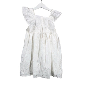 Unisex Lindex - Dress, size 104 - 110 - White (2)