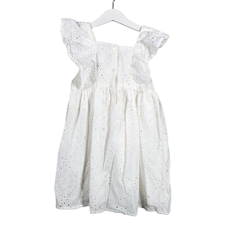 Unisex Lindex - Dress, size 104 - 110 - White (2)