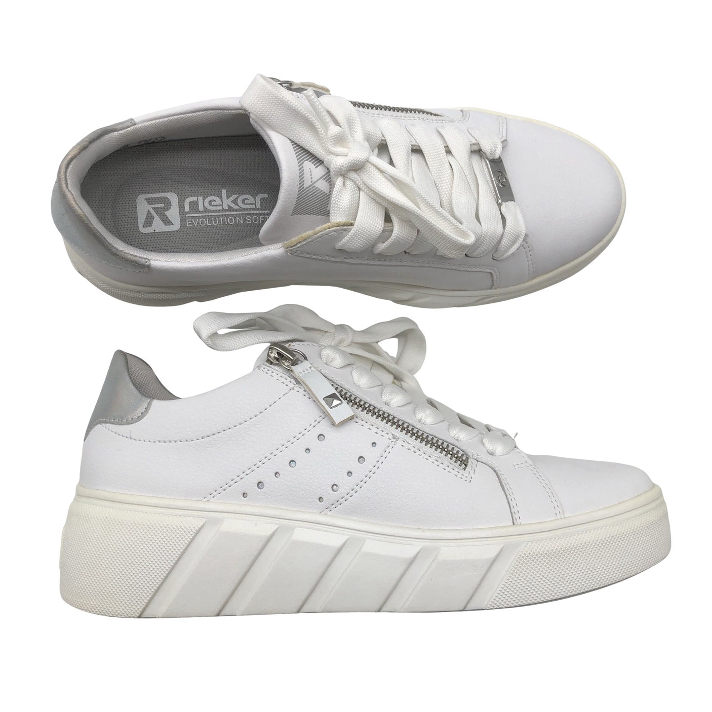 Unisex Rieker - Casual sneakers, size 38 - White (1)