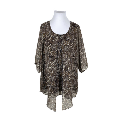 Unisex Ciso - Schiffon tunic, size 46 - Brown ()