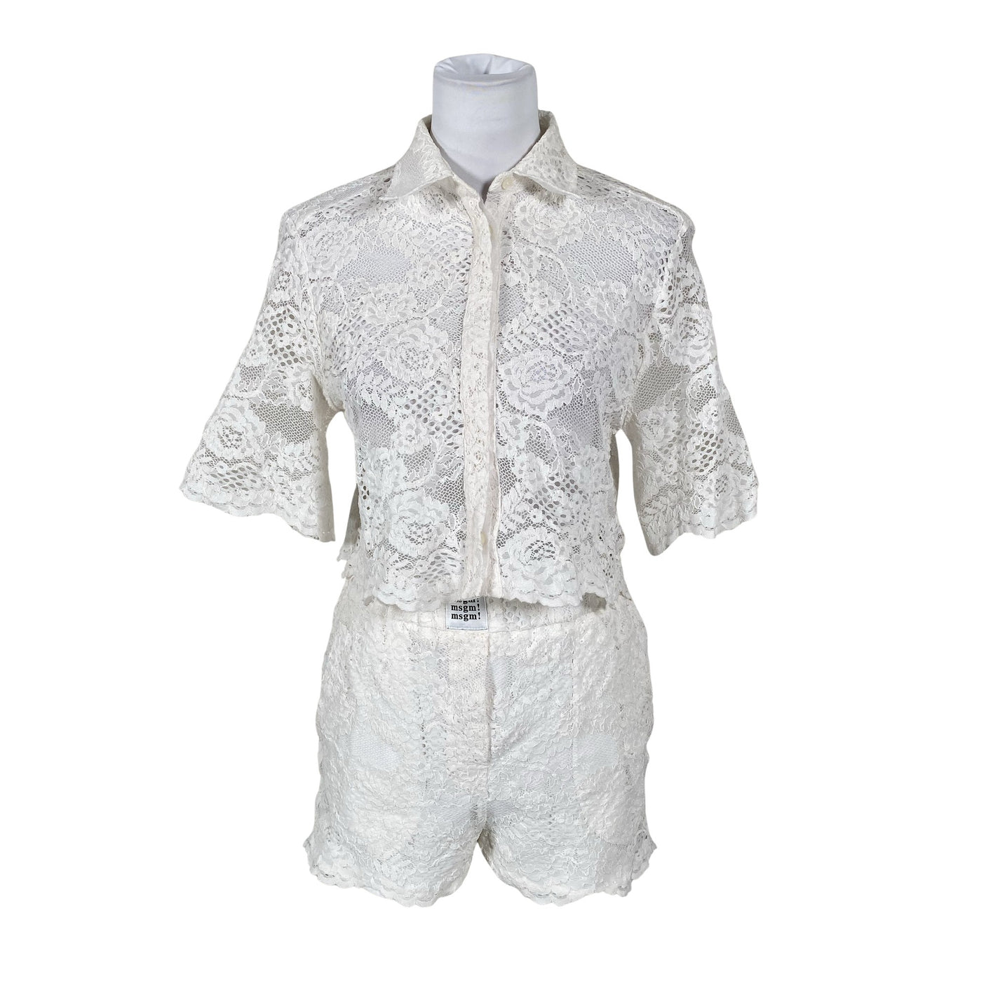 Unisex MSGM - Short-sleeved blouse, size 38 - White (1)