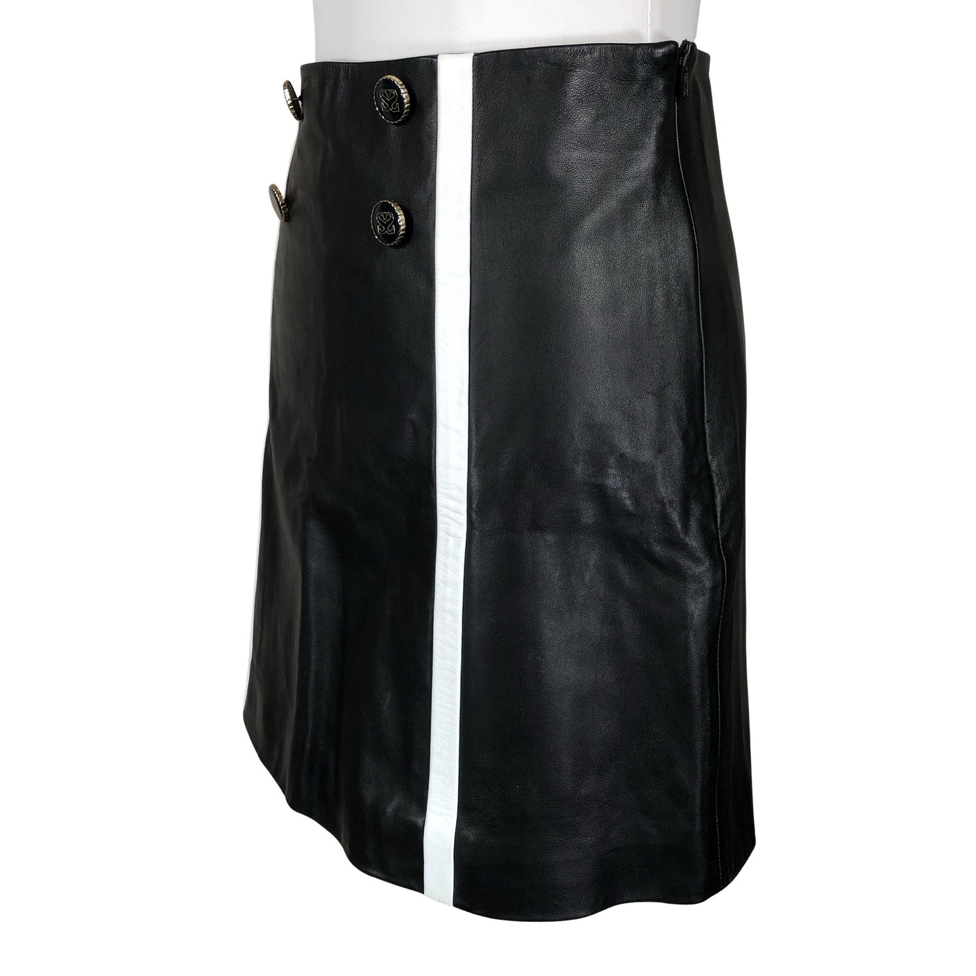 Unisex Sandro Paris - Leather skirt, size 36 - Black (3)