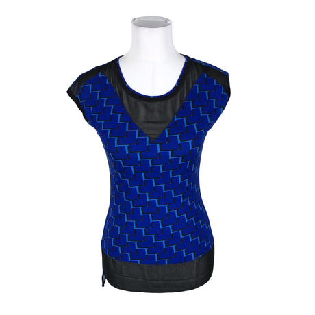 Unisex Karen Millen - Short-sleeved blouse, size 36 - Blue ()