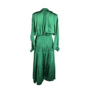 Unisex Maje - Schiffon dress, size 38 - Green (2)