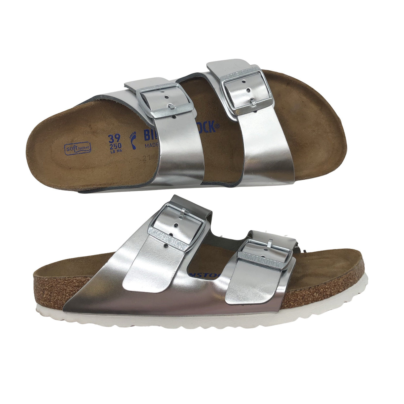 Unisex Birkenstock - Sandals, size 39 - Silver (1)