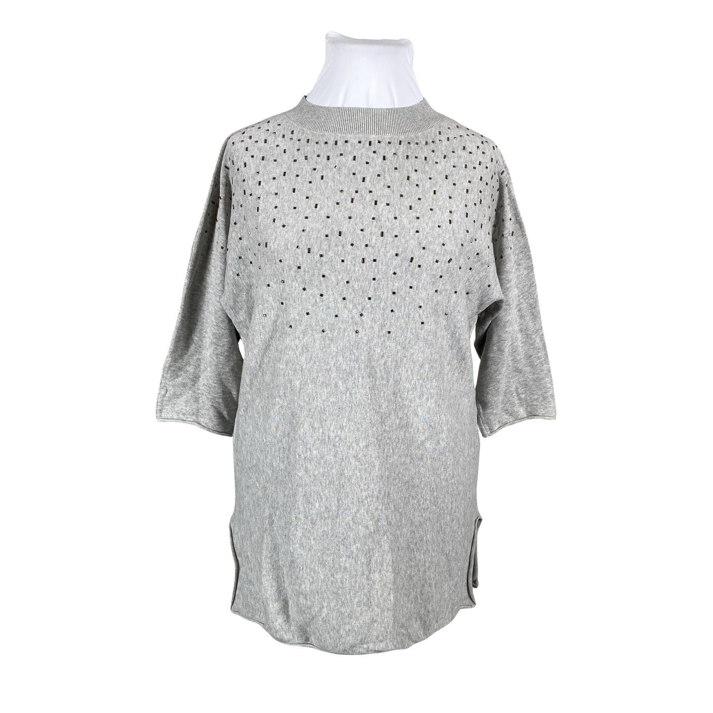 Unisex Ulla Popken - Knit tunic, size 42 - Gray (1)