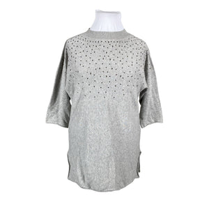 Unisex Ulla Popken - Knit tunic, size 42 - Gray (1)