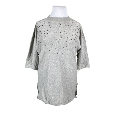 Unisex Ulla Popken - Knit tunic, size 42 - Gray ()