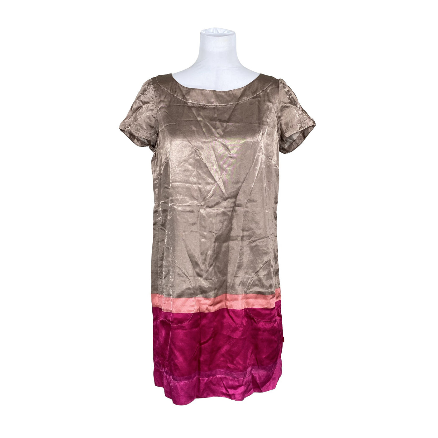 Unisex Jackpot - Schiffon dress, size 38 - Beige (1)
