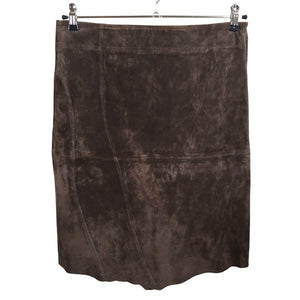 Unisex Your Face - Leather skirt, size 40 - Brown (1)