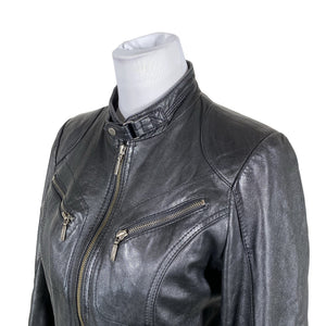 Unisex Saki - Leather jacket, size 38 - Black (3)