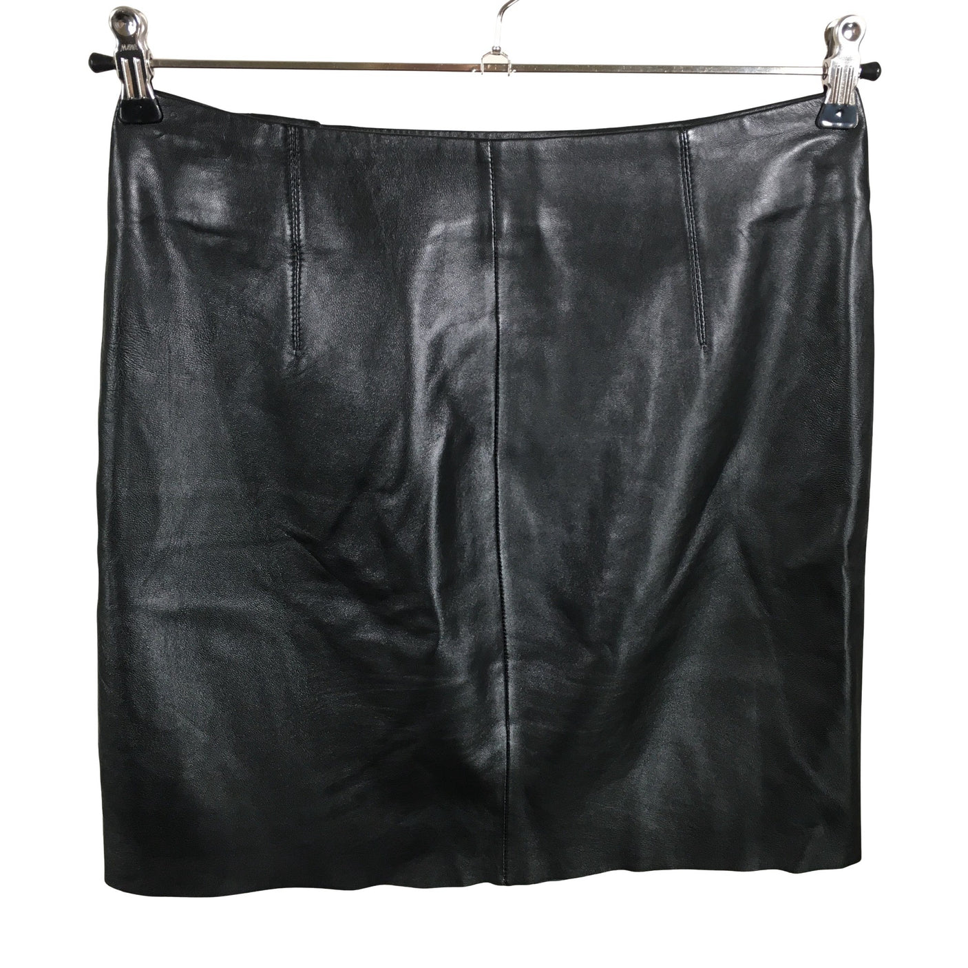 Unisex Massimo Dutti - Leather skirt, size 36 - Black (2)