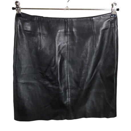 Unisex Massimo Dutti - Leather skirt, size 36 - Black (2)