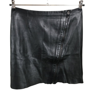 Unisex Massimo Dutti - Leather skirt, size 36 - Black (1)