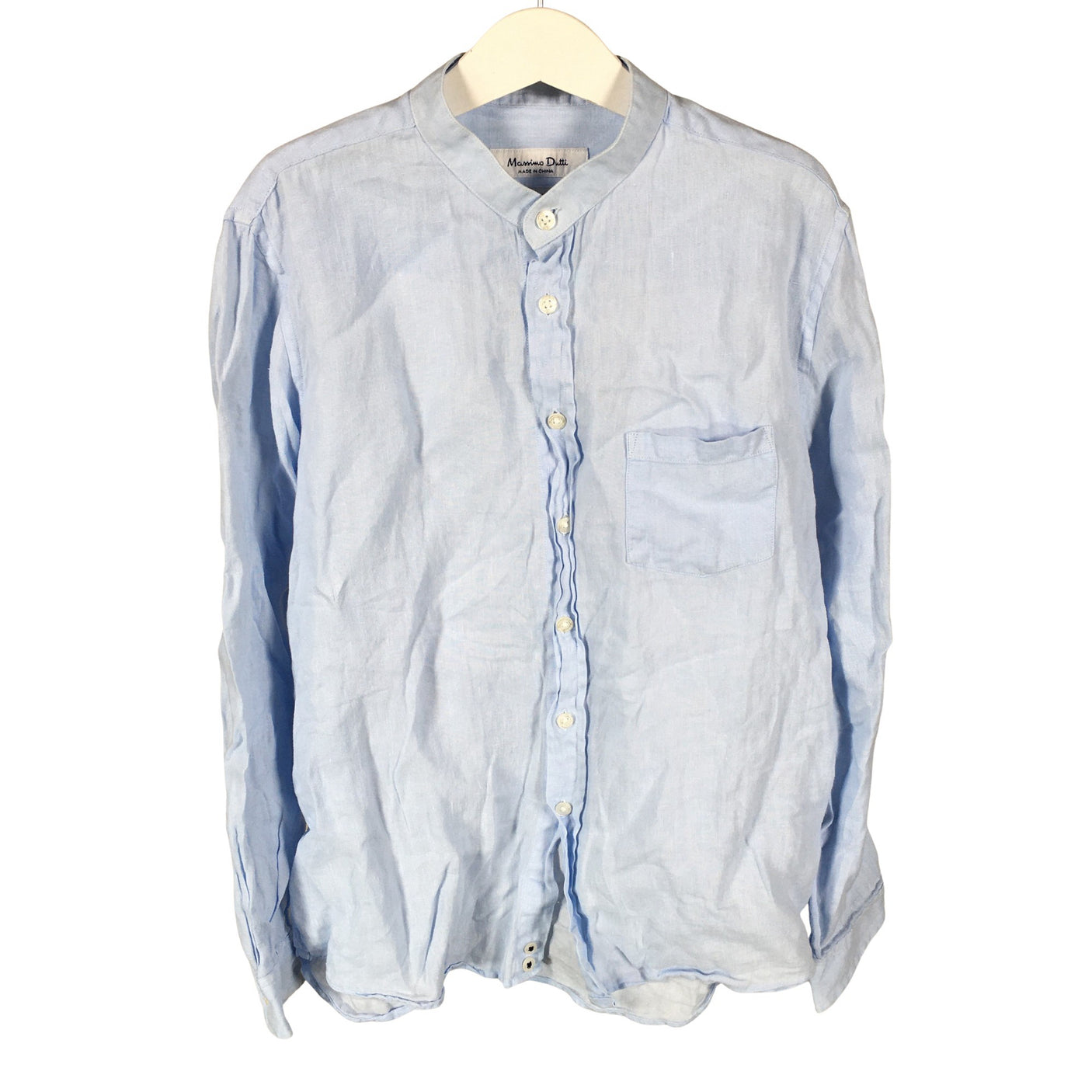 Unisex Massimo Dutti - Collared shirt, size 140 - 146 - Light blue (1)