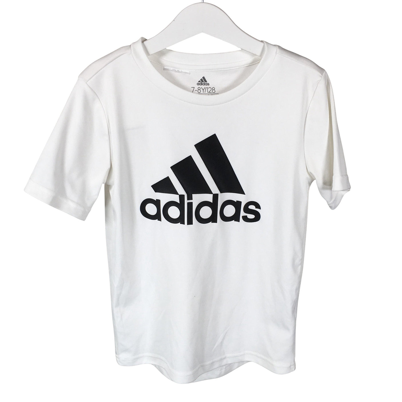 Unisex Adidas - Sports shirt, short sleeve, size 122 - 128 - White (1)