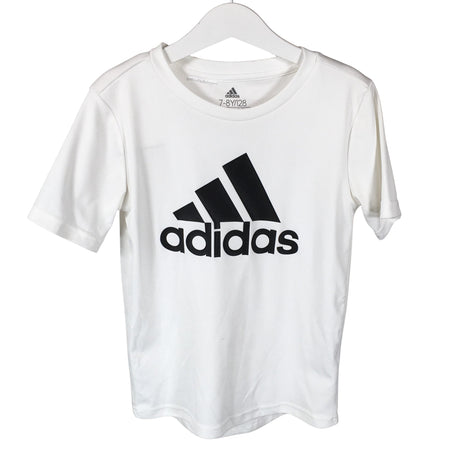 Unisex Adidas - Sports shirt, short sleeve, size 122 - 128 - White ()