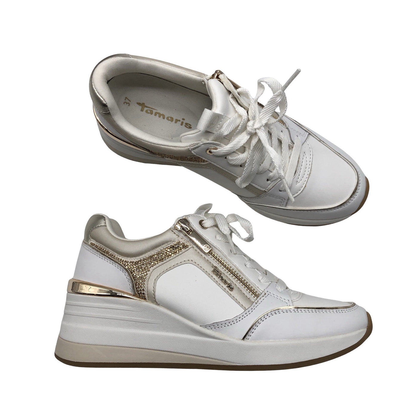 Unisex Tamaris - Casual sneakers, size 37 - White (1)