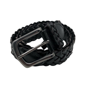 Unisex Construe - Leather belt, size Ei kokoa - Black (1)