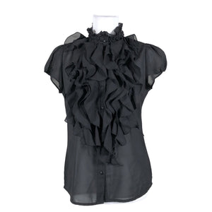 Unisex Saint Tropez - Short-sleeved blouse, size 36 - Black (1)