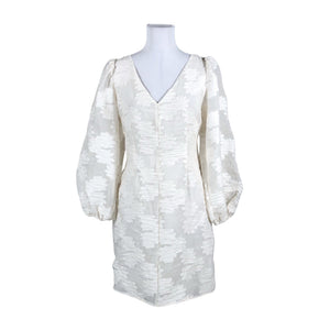 Unisex Samsoe&Samsoe - Schiffon dress, size 38 - Natural white (1)