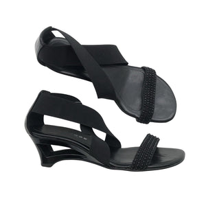 Unisex Red Shoe - Heeled sandals, size 37 - Black (1)