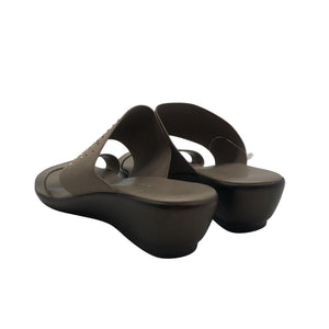 Unisex Red Shoe - Heeled sandals, size 38 - Brown (2)