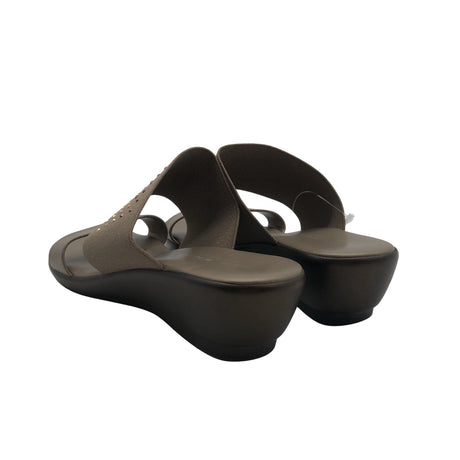 Unisex Red Shoe - Heeled sandals, size 38 - Brown (2)