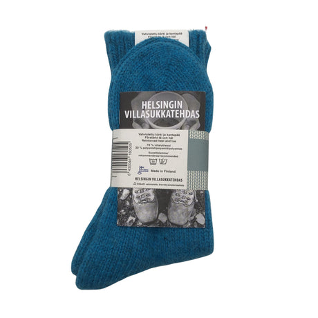 Unisex Helsingin Villasukkatehdas - Wool socks, size 38 - Blue (2)