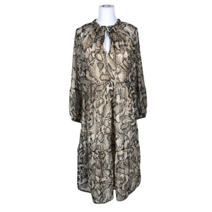 Unisex Ilse Jacobsen - Schiffon dress, size 36 - Brown (1)