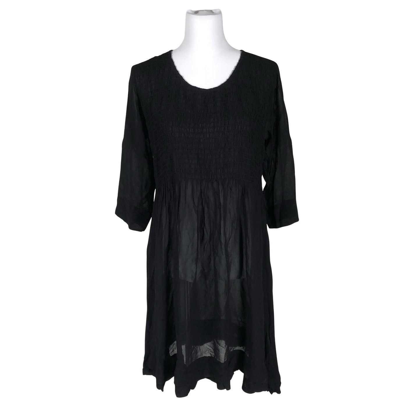 Unisex The Masai - Schiffon dress, size 38 - Black (1)