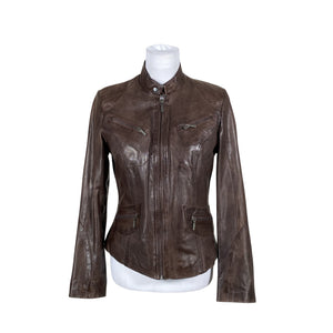 Unisex Saki - Leather jacket, size 36 - Brown (1)