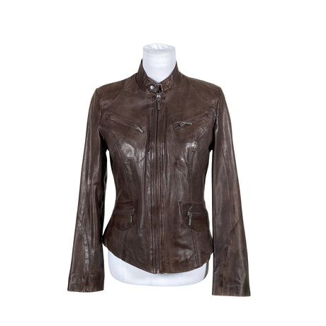 Unisex Saki - Leather jacket, size 36 - Brown ()