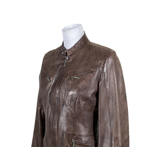 Unisex Saki - Leather jacket, size 36 - Brown (2)