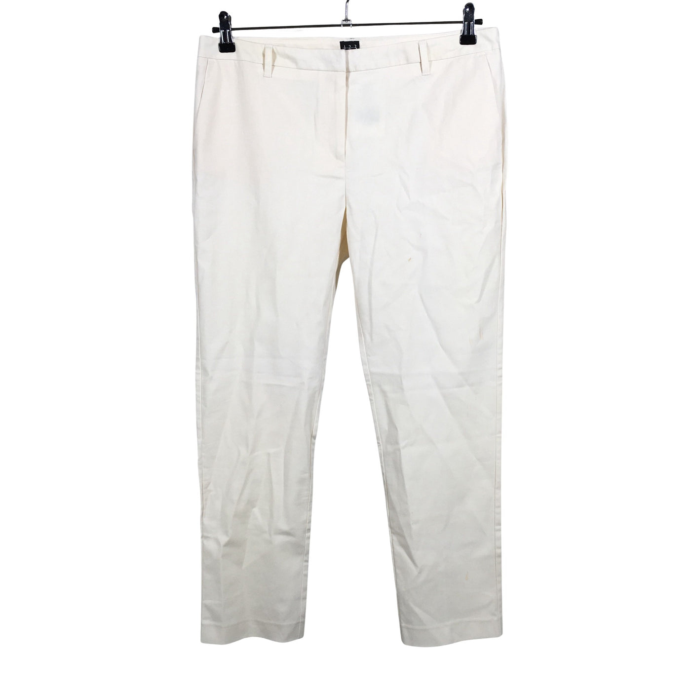 Unisex 1.2.3 Paris - Straight leg trousers, size 42 - Natural white (1)