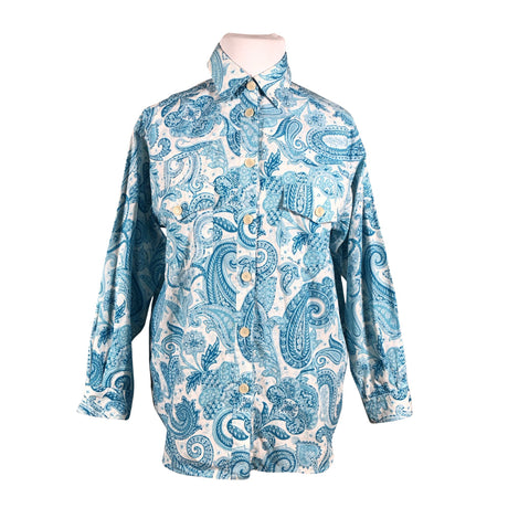 Unisex Etro - Collared shirt, size 42 - Turquoise ()