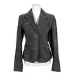 Unisex Your Face - Leather jacket, size 38 - Gray ()