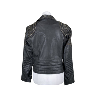 Unisex Nü - Leather jacket, size 40 - Black (3)