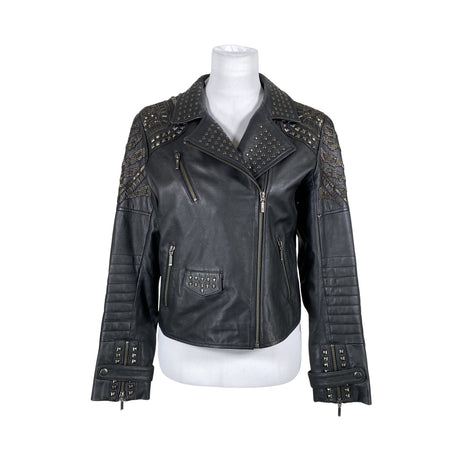 Unisex Nü - Leather jacket, size 40 - Black ()