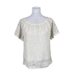 Unisex Free Quent - Short-sleeved blouse, size 36 - Natural white ()