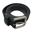 Unisex Zizzi - Leather belt, size Ei kokoa - Black ()