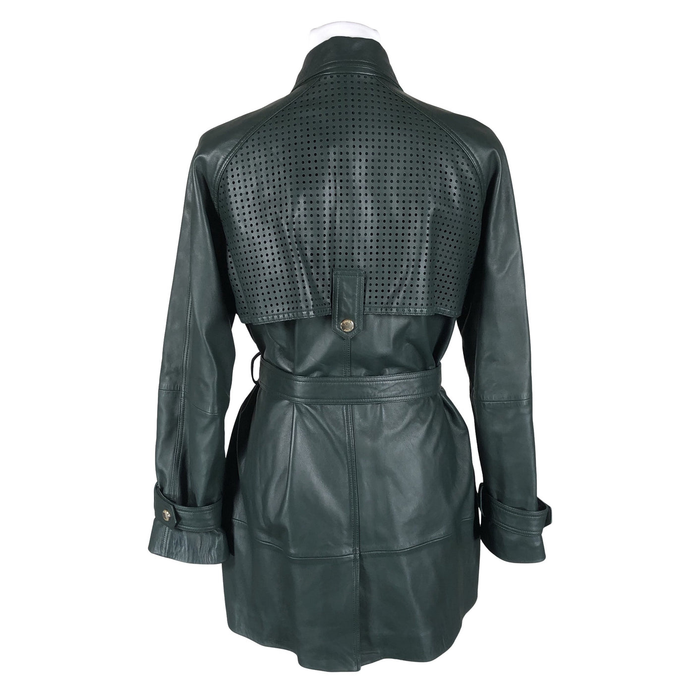 Unisex Hugo Boss - Leather jacket, size 36 - Green (2)