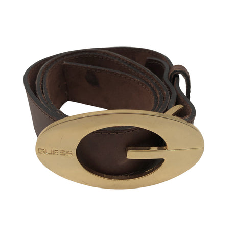 Unisex Guess - Leather belt, size Ei kokoa - Brown ()