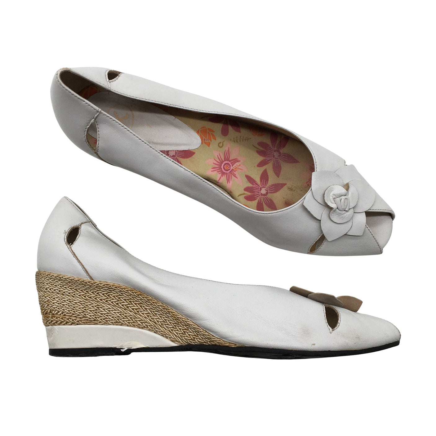 Unisex K Shoes - Open toe high heel shoes, size 41 - White (1)